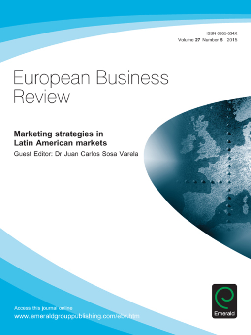 Upplýsingar um European Business Review, Volume 27, Number 5 eftir Juan Sosa Varela - Biðlisti
